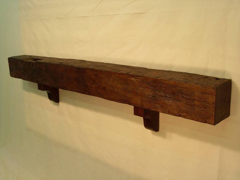 7 3/4"x8 1/4" x 89" HH Walnut Finished Mantel - Beeswax Finish